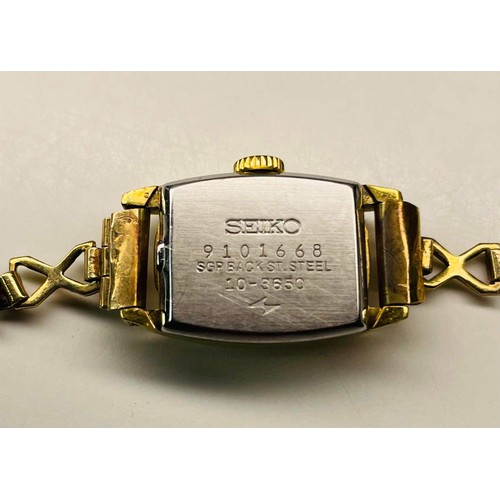 157 - 9ct GOLD BRACELET SEIKO LADIES WATCH 11.80g SEE ALL PICTURES