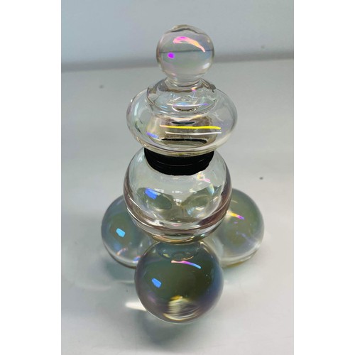 2 - GLASS BOBBLE INK WELL