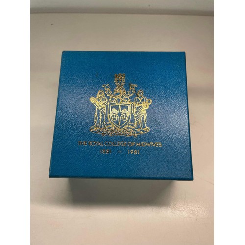 3 - THE ROYAL COLLAGE OF MIDWIVES 1881-1981 BOXED PAPER WEIGHT