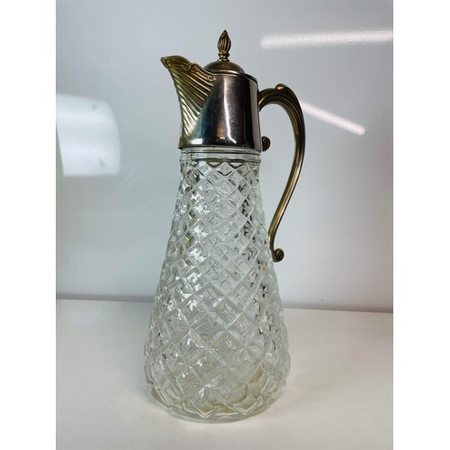 7 - CUT GLASS CLARET JUG