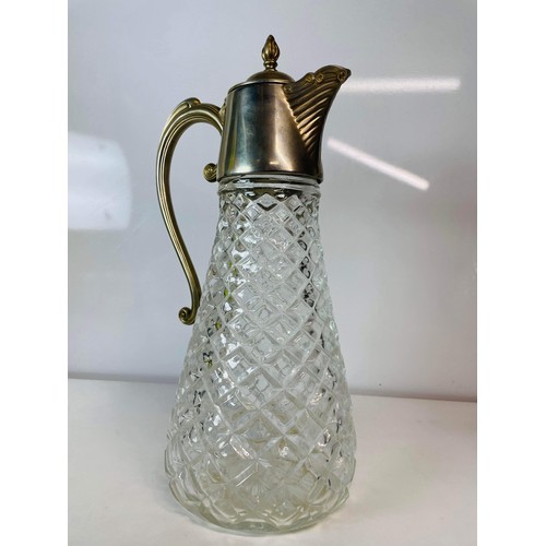 7 - CUT GLASS CLARET JUG