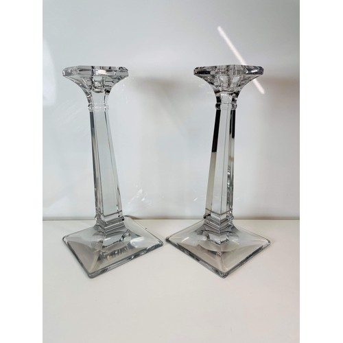 10 - HEISEY GLASS ARISTOCRAT CLEAR ( LINE 21 ) CANDLE STICK HOLDERS CIRCA 1909-1930