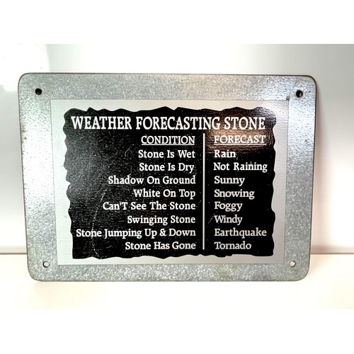 24 - WEATHER FORECASTING STONE SIGN