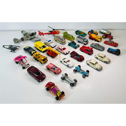 36 - COLLECTION OF MIXED SCALE PLAY WORN MODEL CARS