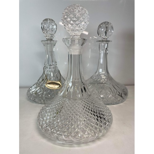 51 - THREE SHIPS DECANTERS ONE WITH SHERRY COLLER