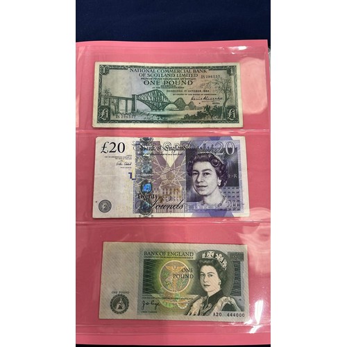 206 - BRITISH BANK NOTE COLLECTION WITH A FACE VALUE OF £61 SPEND PLUS TEN SHILLING NOTES AND ARMED FORCES... 