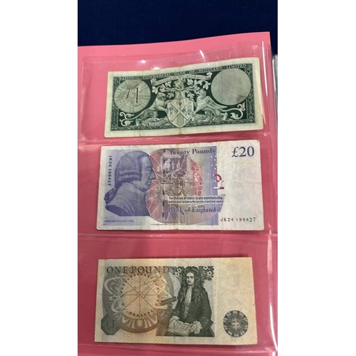 206 - BRITISH BANK NOTE COLLECTION WITH A FACE VALUE OF £61 SPEND PLUS TEN SHILLING NOTES AND ARMED FORCES... 