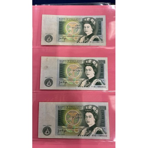 206 - BRITISH BANK NOTE COLLECTION WITH A FACE VALUE OF £61 SPEND PLUS TEN SHILLING NOTES AND ARMED FORCES... 