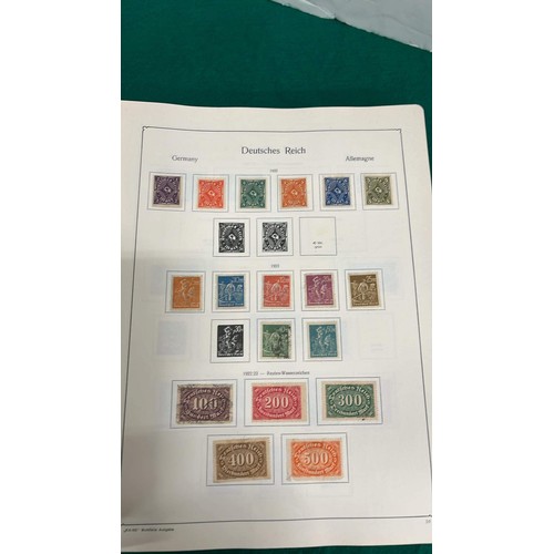 462 - GERMAN STAMP STOCK BOOK WITH A SMALL COLLECTION OF STAMPS THROUGH OUT THE BOOK SEE PICTURES OF SOME ... 