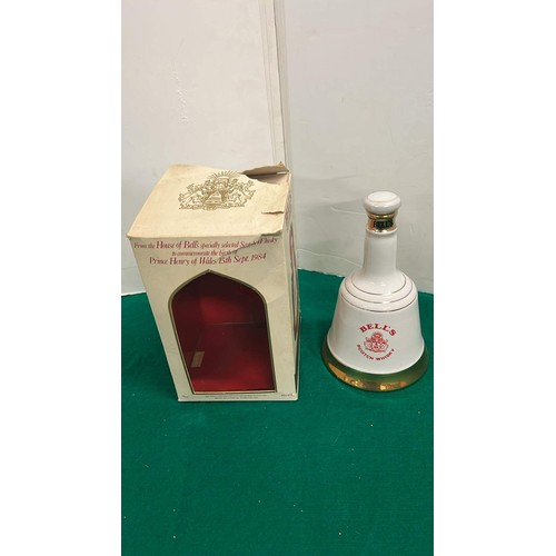 171 - BELLS DECANTER SCOTCH WHISKY SEALED / FOR PRINCE HARRY BIRTH IN 1984 / NAME HENRY WAS USED IN THE PR... 