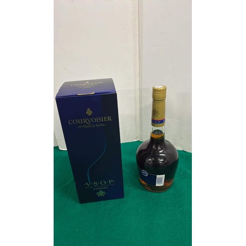 184 - BOXED BOTTLE OF VSOP COURVOISIER FINE CHAMPAGNE COGNAC