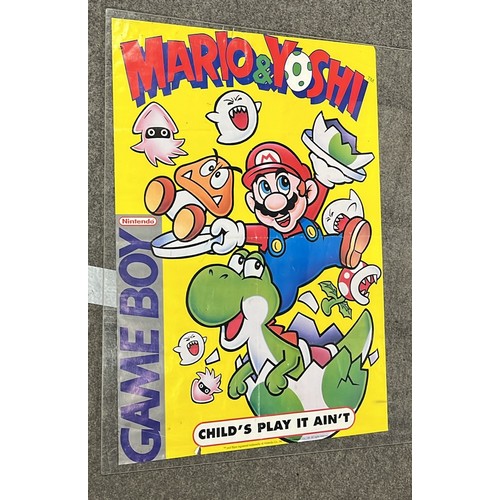 706 - GAMEBOY POSTERS OF MARIO & YOSHI 58cm x 42cm