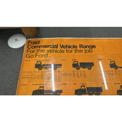 465 - ATTIC FIND VINTAGE FORD COMMERCIAL VEHICLE RANGE POSTER HAS BEEN DISPLAYED SEE ALL PICTURES FOR COND... 