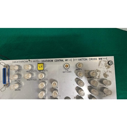 447 - SIGNAL TESTING CONTROL PANEL FROM HEATHROW / HATTON CROSS UNDERGROUND STATIONS