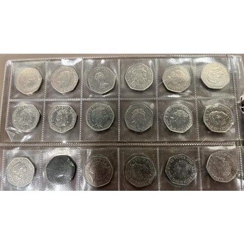 203 - COLLECTION OF 27 X 50p COINS WITH SPEND VALUE OF £10.50 TO INCLUDE BEATRIX POTTER AND OTHER SUBJECTS... 