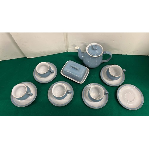 477 - 13 Pc OF BLUE DENBY WARE