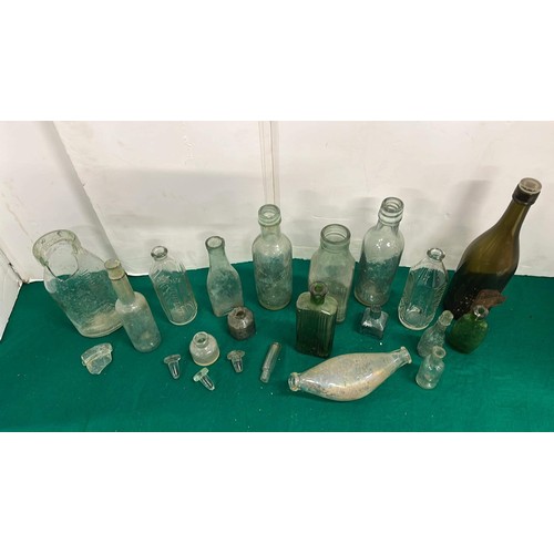 474 - COLLECTION OF DIG FIND GLASS BOTTLES