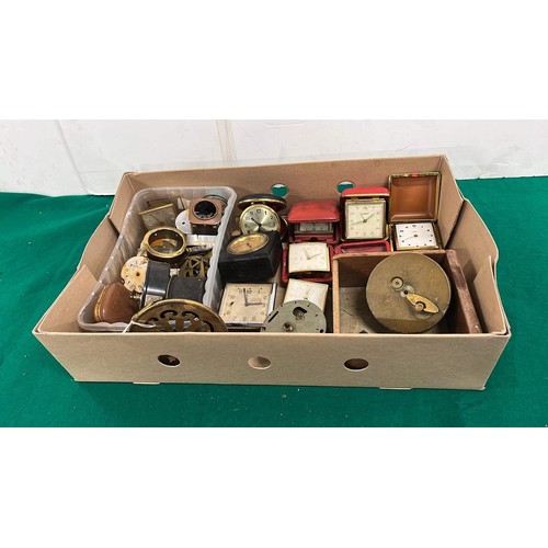 294 - BOX OF CLOCK PARTS