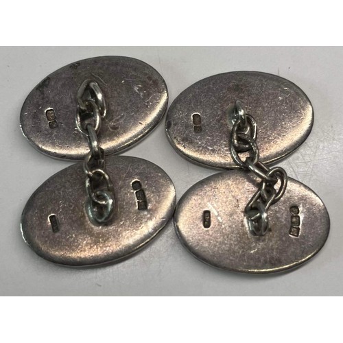 244 - SILVER CUFF LINKS