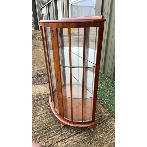 782 - WALNUT GLASS DISPLAY CABINET