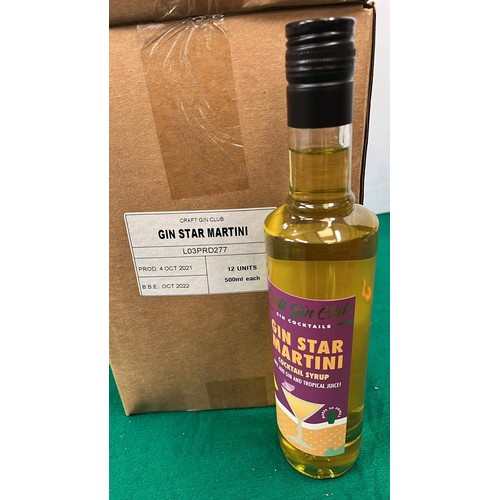 855 - 24 X BOTTLES OF GIN STAR MARTINI SYRUP / SEE ALL PICTURES BBF INFO