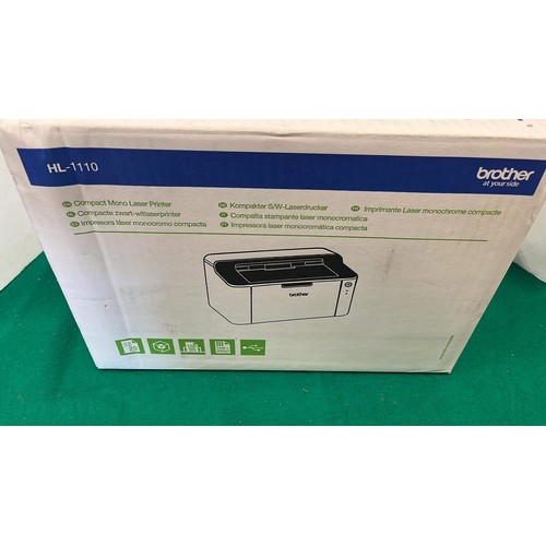 840 - BOXED BROTHER HL-1110 PRINTER / UNCHECKED