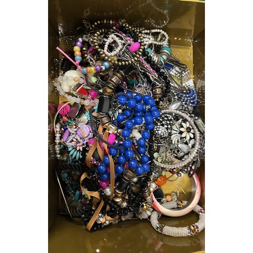 891 - BOX OF COSTUME JEWELLERY