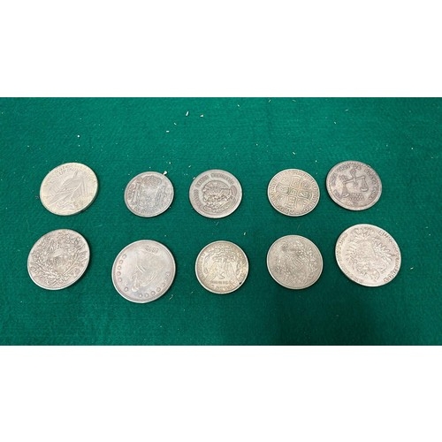 196 - 10 X REPLICA COINS USA , SPAIN , CHINA