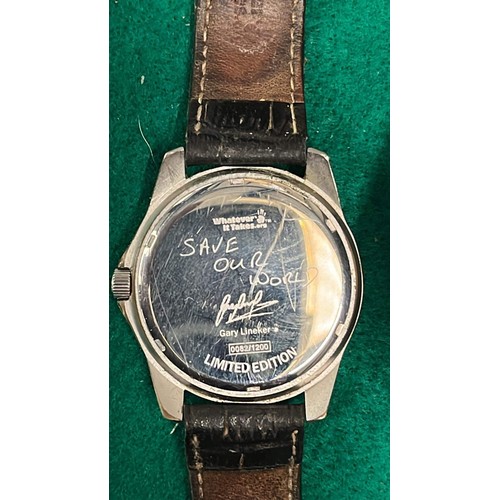 988 - GARY LINEKER LIMITED EDITION 0082/1200 WATCH (SAVE OUR WORLD) - DOES NEED RESTORATION SEE PICTURES