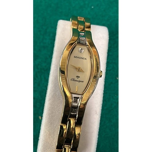 991 - LADIES SEKONDA CLASSIQUE DIAMOND WATCH