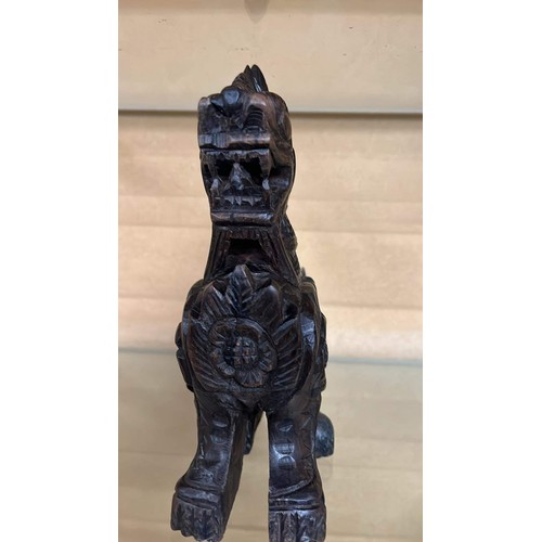 257 - CARVED ORIENTAL FOO DOG