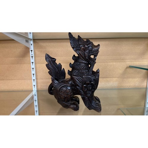 257 - CARVED ORIENTAL FOO DOG