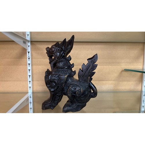 257 - CARVED ORIENTAL FOO DOG