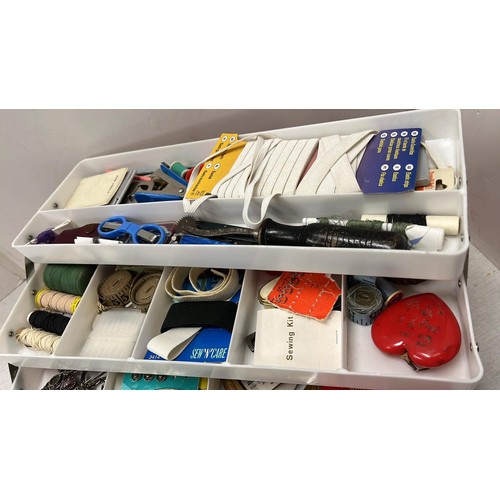 22 - SEWING BOX WITH CONTENTS