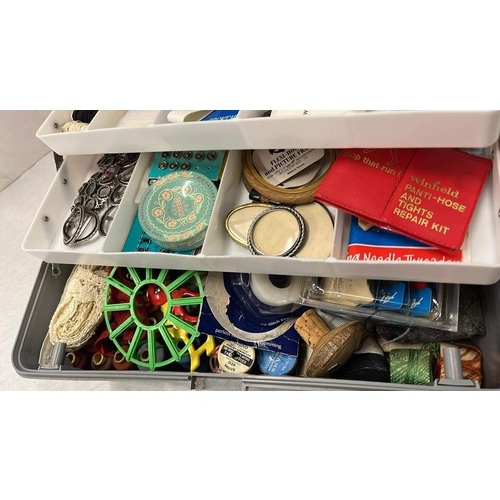 22 - SEWING BOX WITH CONTENTS