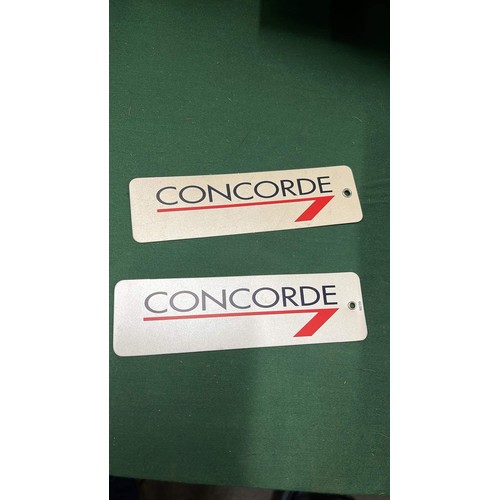 220 - TWO CONCORDE BAGGAGE LABELS