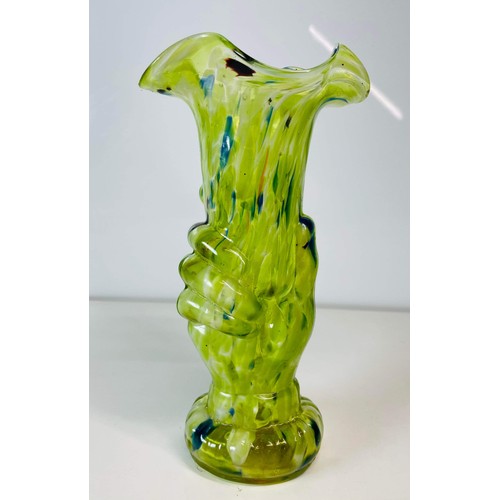 40 - MARANO GREEN GLASS VASE