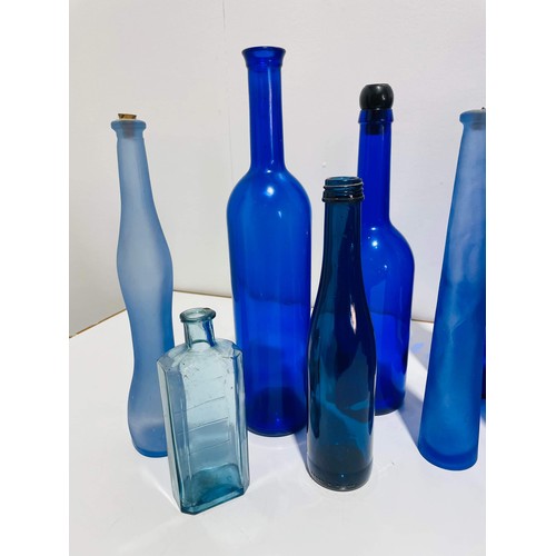 34 - BLUE GLASS BOTTLE COLLECTION