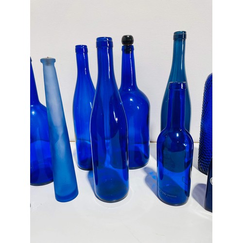 34 - BLUE GLASS BOTTLE COLLECTION