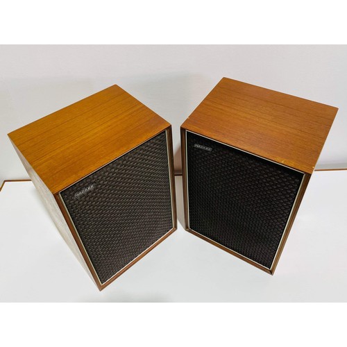 62 - PAIR OF RETRO TEAK HACKER SPEAKERS