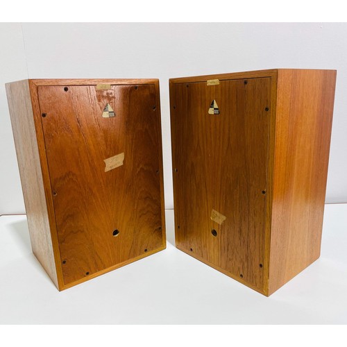 62 - PAIR OF RETRO TEAK HACKER SPEAKERS