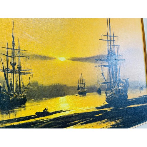 71 - FRAMED PRINT EVENING ANCHORAGE BY JASON