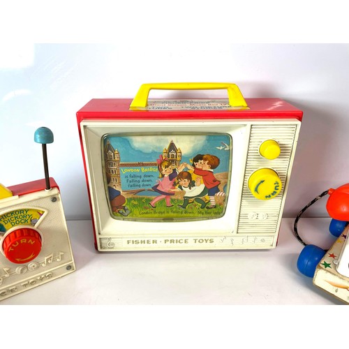 104 - FOUR VINTAGE FISHER PRICE TOYS