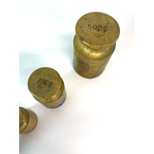 97 - SET OF BRASS CHURN WEIGHTS