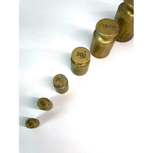 97 - SET OF BRASS CHURN WEIGHTS