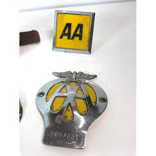 115 - SIX VINTAGE AA MOTORING BADGES