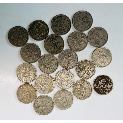 132 - 20 X SIXPENCE COINS