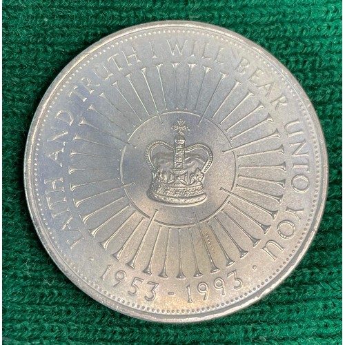 135 - QUEENS HEAD £5 COIN 1953 / 93