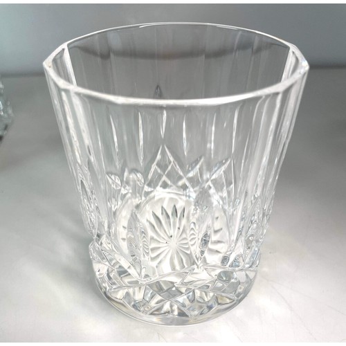 188 - CUT GLASS DECANTER AND FOUR GLASSES