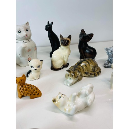 185 - QTY OF CAT FIGURES